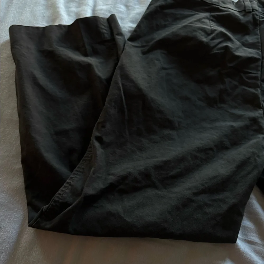 COS Womens Linen Blend Black Trouser Pants Size 12 Career Office Corporate